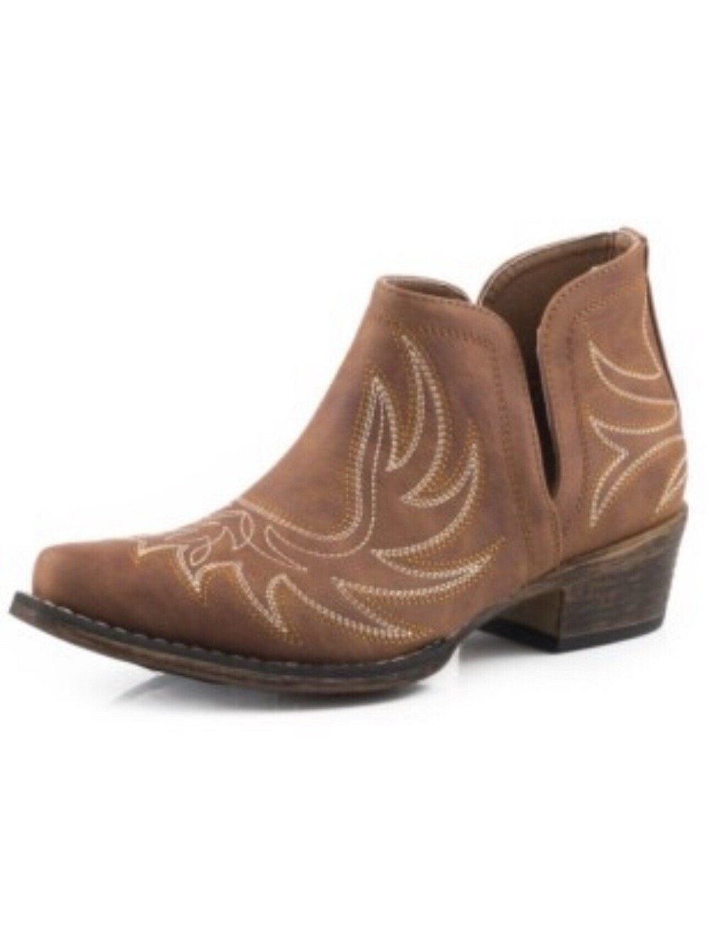 Roper Fashion Boots Womens Ava Shorty Ankle Tan 09-021-1567-1049 TA